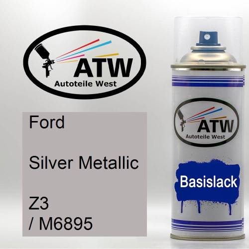 Ford, Silver Metallic, Z3 / M6895: 400ml Sprühdose, von ATW Autoteile West.